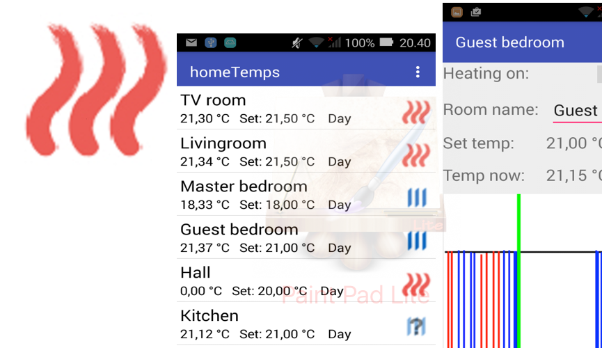 HomeTemps Android roth enegylogic touchline app